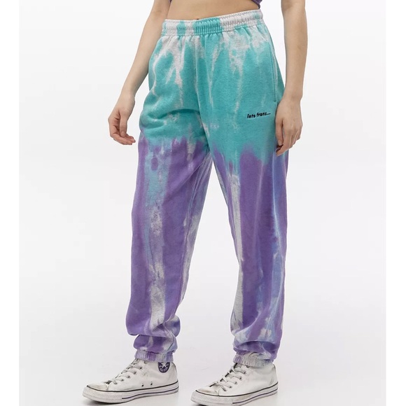 Urban Outfitters Pants - Urban outfitters iets frans... Watercolour Tie-Dye Joggers  Womens NWT sz XS